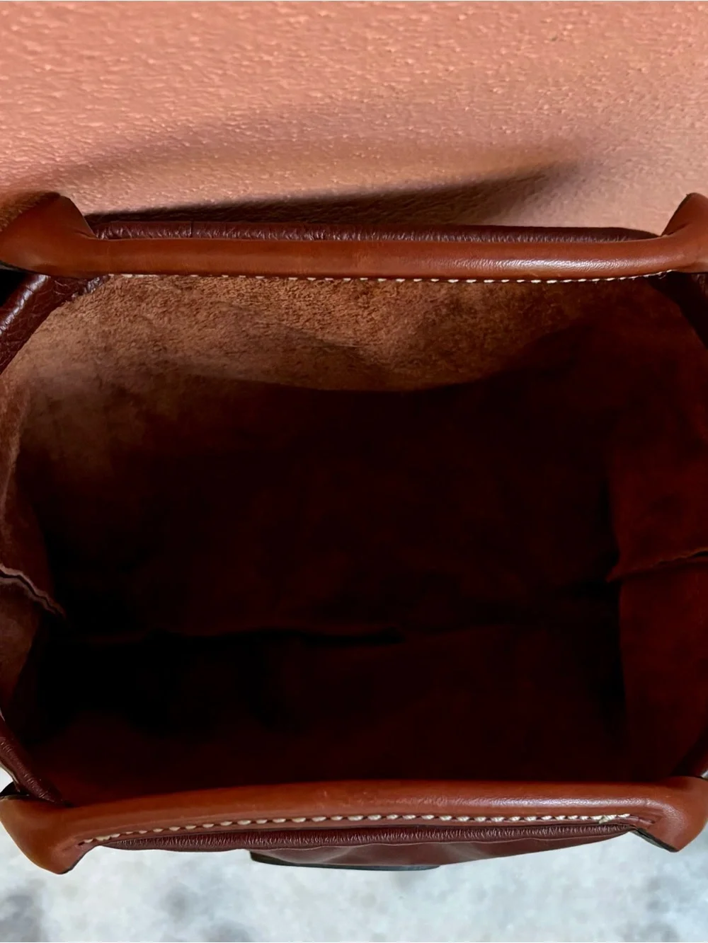 Handmade Brown Leather Tote Bag